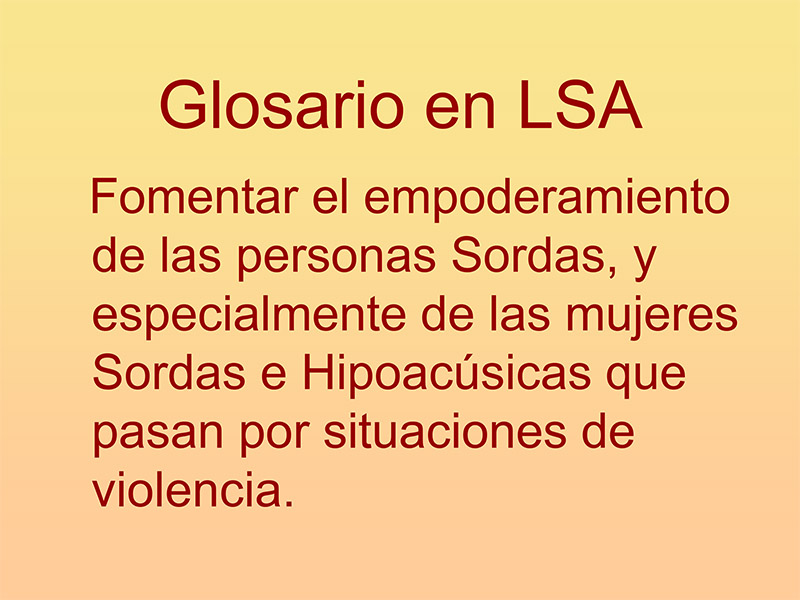 SORDAS SIN NVIOLENCIA